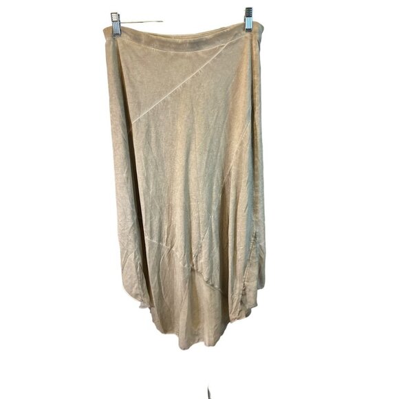 Chico's Meagan Tan Pieced Long Pull On Maxi Skirt Sz M - Picture 1 of 10